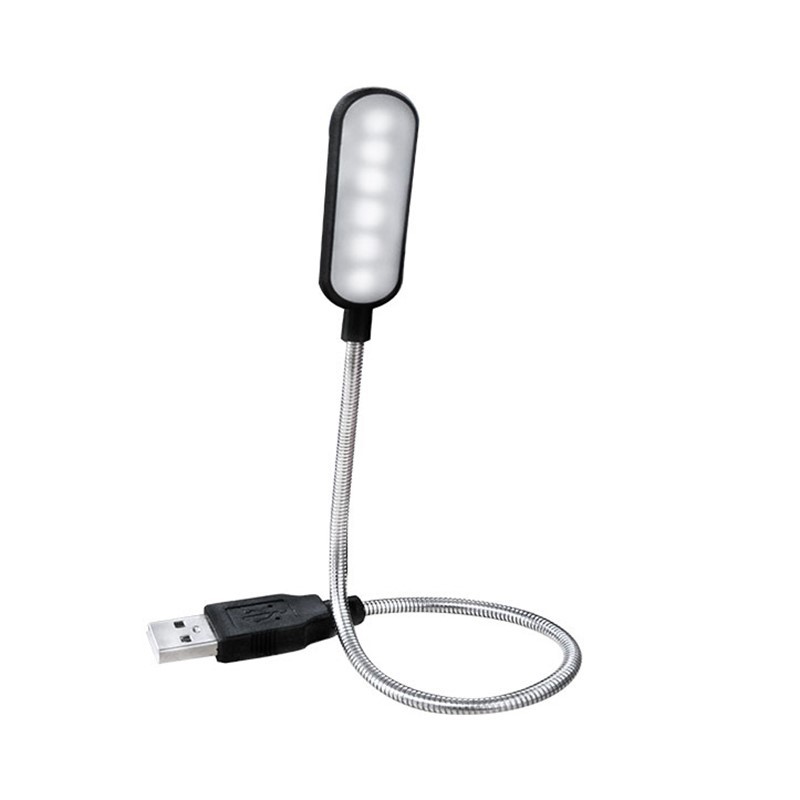 Desk Setup For Laptop - Mini 4-LED-boeklamp Draagbare USB-leesnachtlamp Wit/warme kleur