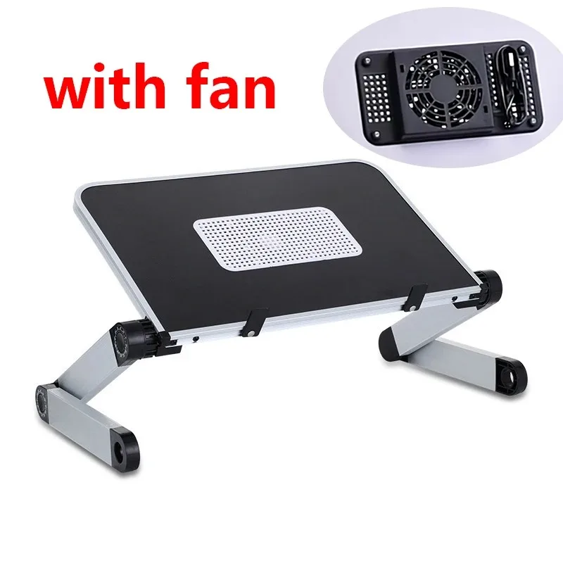Desk Setup For Laptop - Verstelbare laptopstandaard met koelventilator, hoogte en