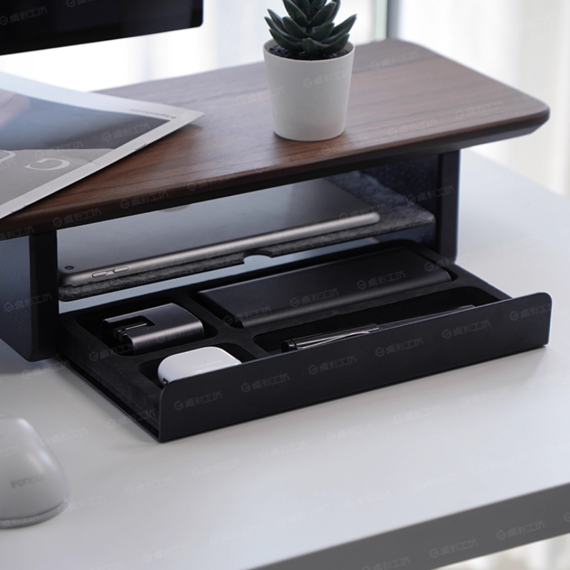 Desk Setup Ergonomics - Monitorstandaard Riser Opberglades Bureau Organizer Computeropslag