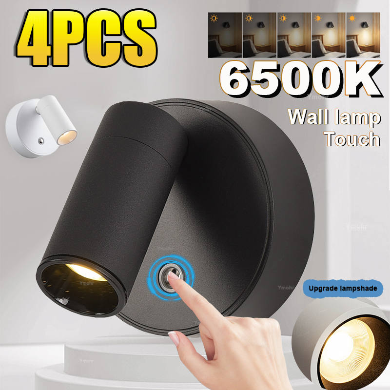 Desk Setup White - 4 stuks magnetische wandlamp LED tafellamp