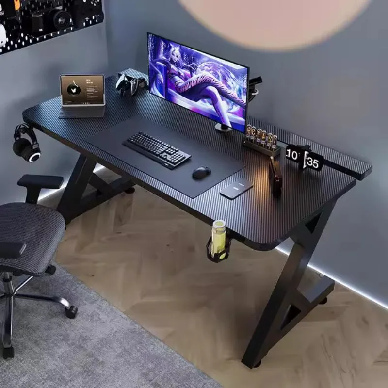 Desk Setup No Computer - Q Minimalistische zwarte computerbureaus Ontwerp High-end