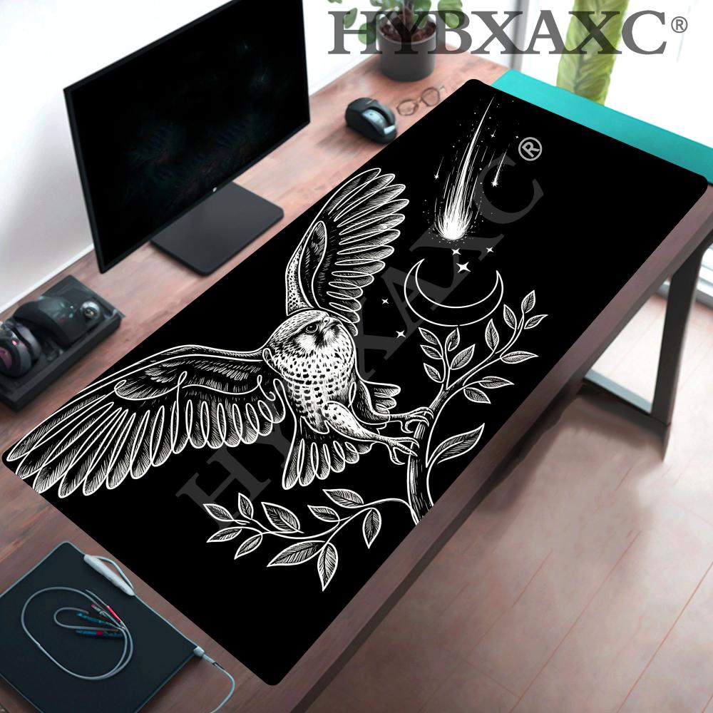 Desk Setup For Productivity - HYBXAXC Nocturnal Focus Owl rubberen muismat,