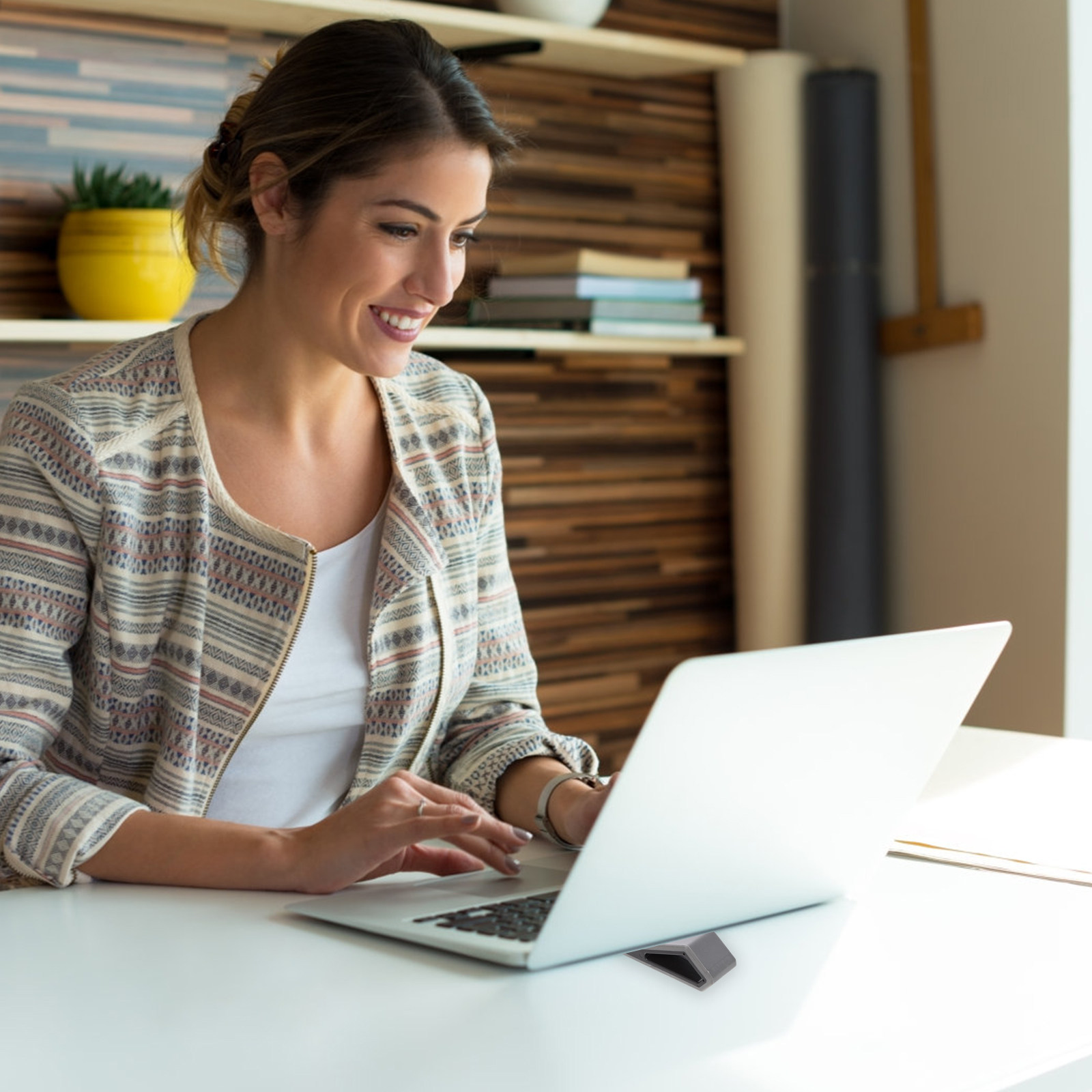 Desk Setup For Laptop - 2-delige laptopstandaard, notebookverhoger, verstelbare hoogteondersteuning voor