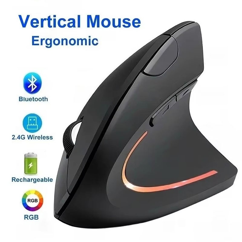 Desk Setup Ergonomics - Ergonomisch compatibele verticale muis 2,4 GHz