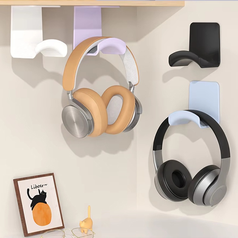 Headphone Hook Under - 2 stuks universele kunststof wandgemonteerde hoofdtelefoonstandaard