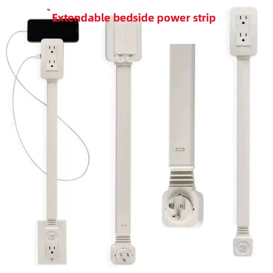 Power Strip Flat - Ruimtebesparende platte stekkerdoos met draaibare stopcontacten