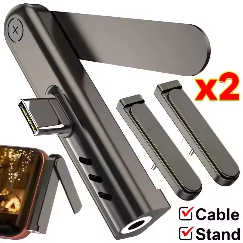 Headphone Hook Under - 2/1PCS Draagbare USB C Naar 3.5mm