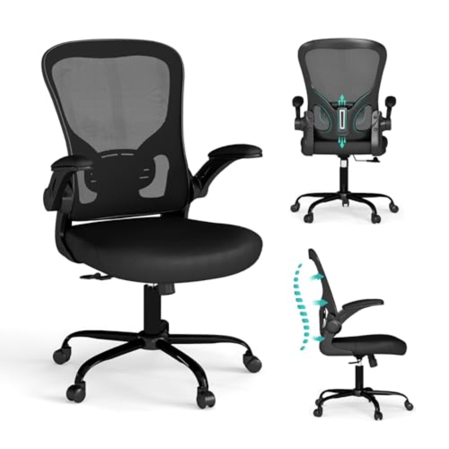 Desk Setup Ergonomics - Mesh bureaustoel, ergonomische computerbureaustoelen, set van