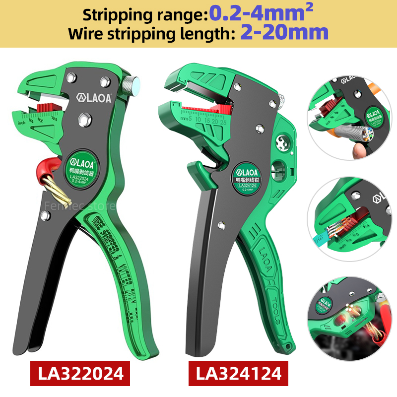 Power Strip Flat - LAOA Draadstripper Gereedschap Kabelsnijtang Verstelbare elektricientang