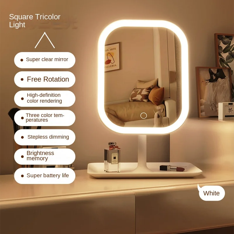 Desk Setup Light - Nieuwe LED moderne desktop make-upspiegel, draagbare