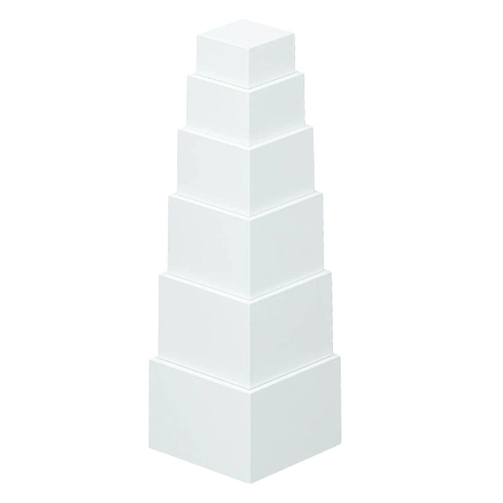 Desk Setup White - 6 stuks witte plastic desktop opbergkubus