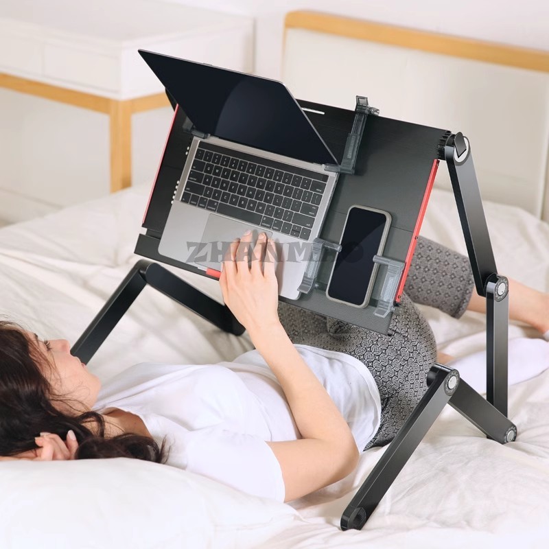 Desk Setup For Laptop - Liggend plat op het bed, laptopbureau,