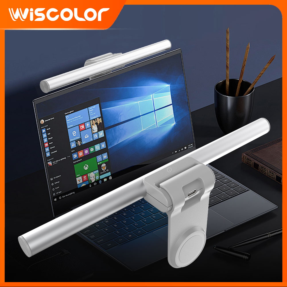 Desk Setup No Monitor - RGBIC LED-verlichting instellen, dimbare monitor-lichtbalk, slimme