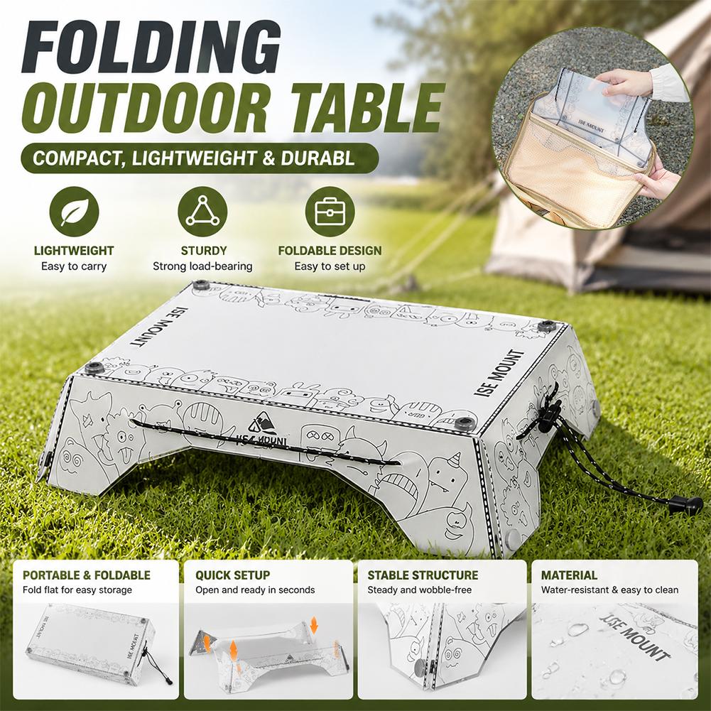Desk Setup Gear - Opvouwbare campingtafel Ultralichte PP mini-tray Kleine