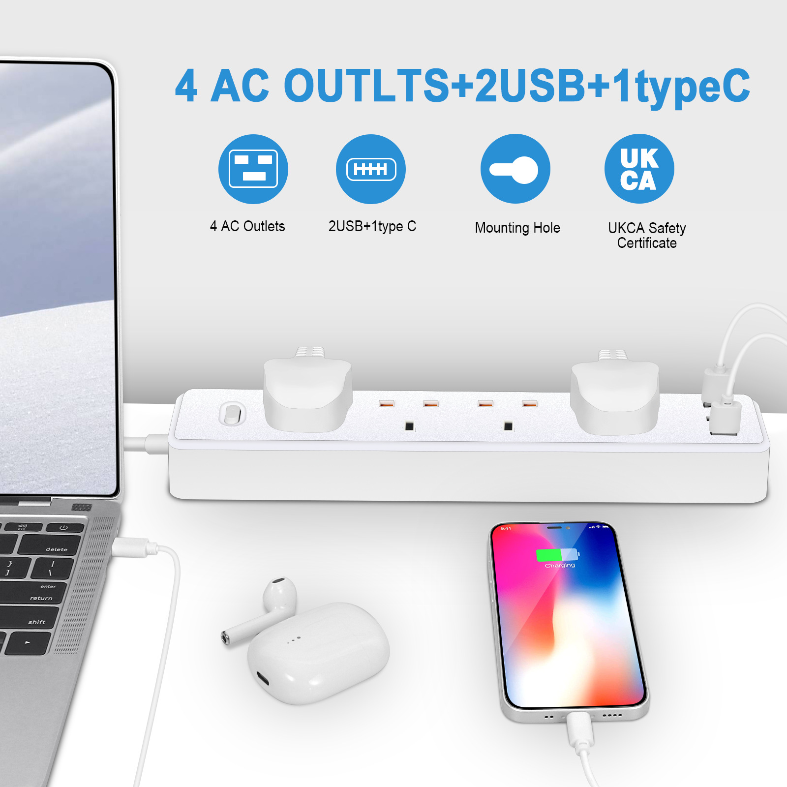 Stekkerdoos Elektrisch stopcon - Power Strip Flat recensie en prijs