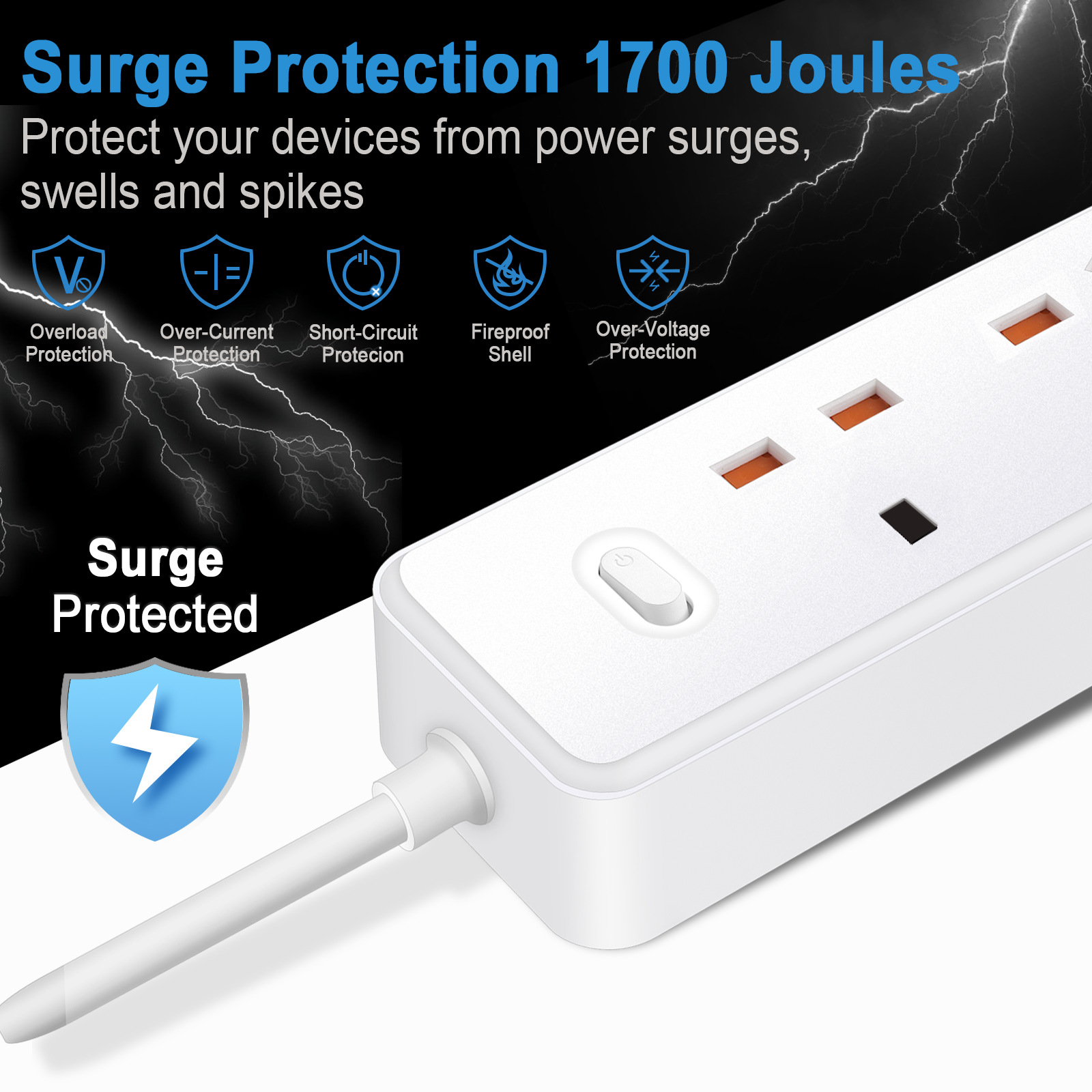 Stekkerdoos Elektrisch stopcon - Power Strip Flat recensie en prijs