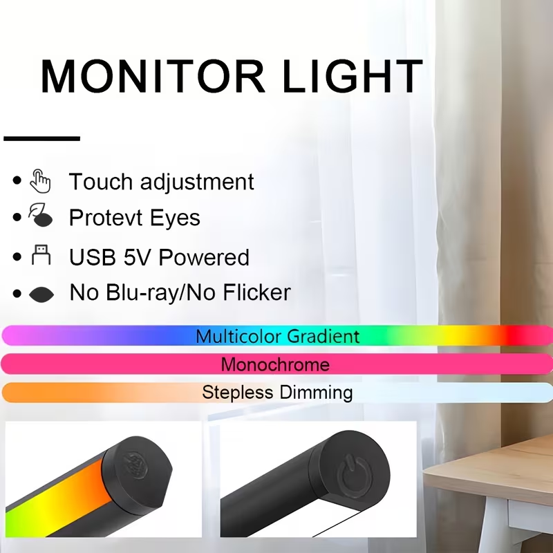 LED-monitorlichtbalk 30cm 40cm - Desk Setup No Monitor recensie en prijs