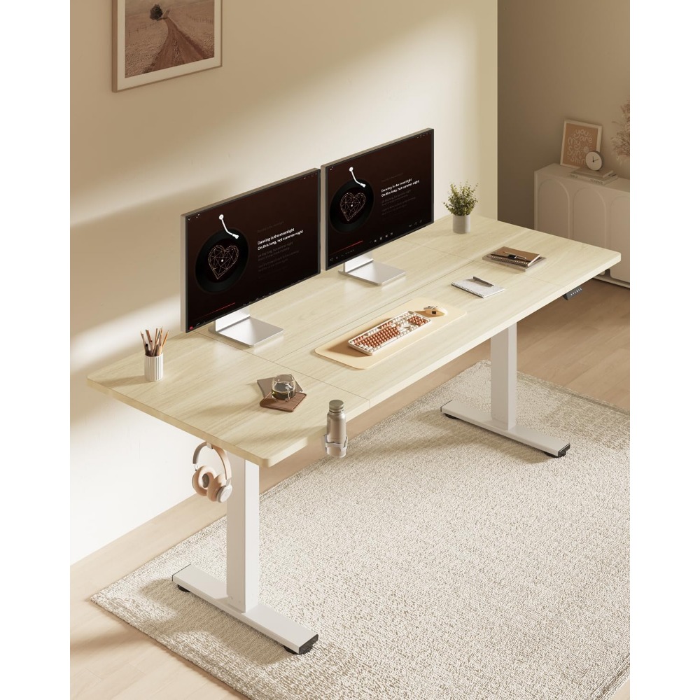 FLEXISPOT 63x32 inch elektrisc - Desk Setup White recensie en prijs