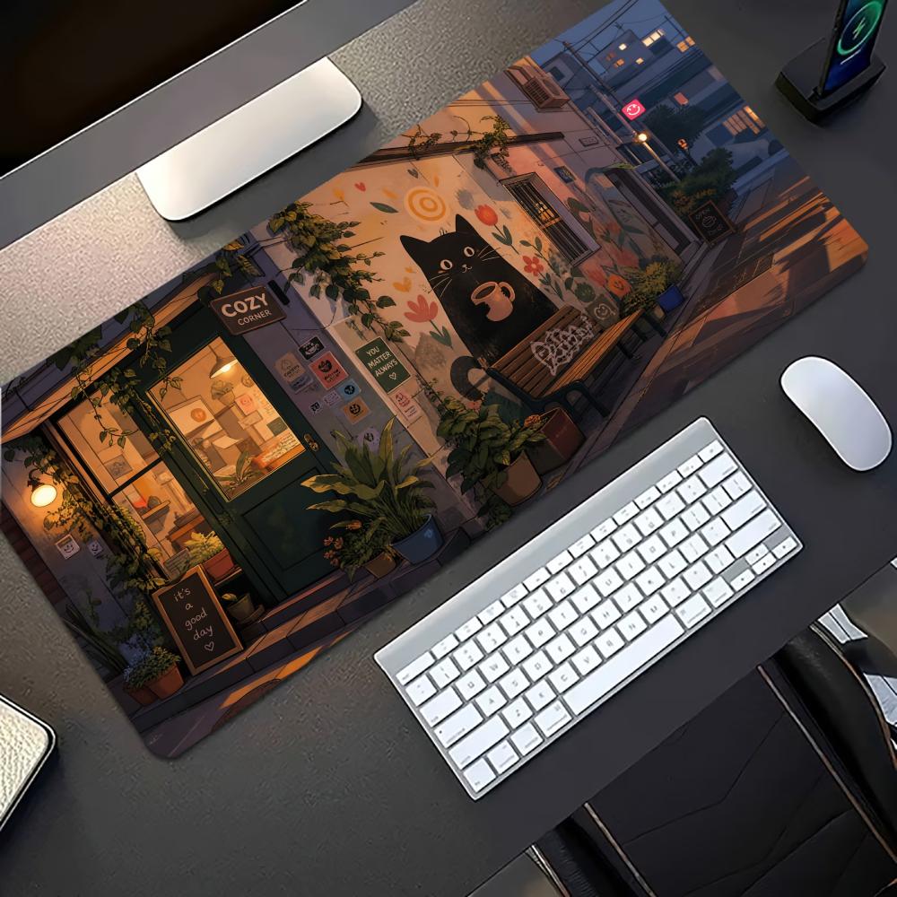 Cosy Anime Street Extended Gam - Desk Setup With Laptop recensie en prijs