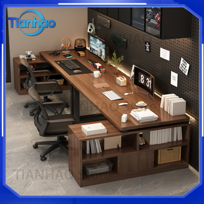 L-vormig gamingbureau met boek - Desk Setup Dual Monitor recensie en prijs