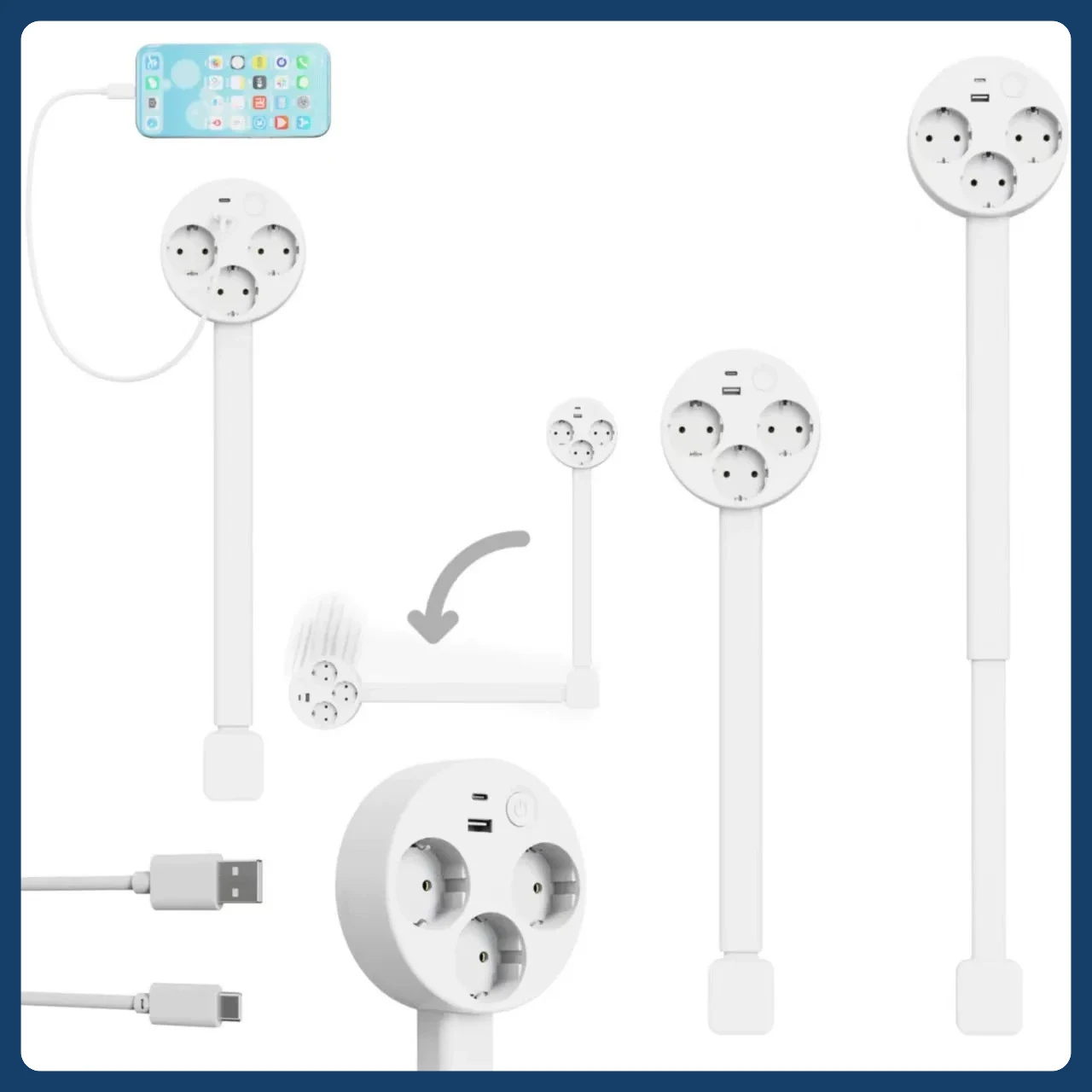 Ruimtebesparende platte stekke - Power Strip Flat recensie en prijs