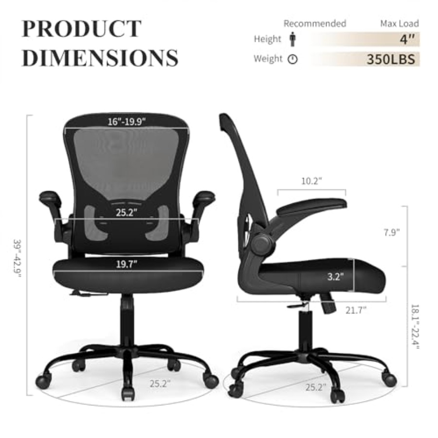 Mesh bureaustoel, ergonomische - Desk Setup Ergonomics recensie en prijs