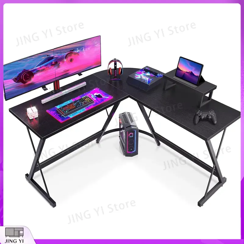 L-vormig gamingbureau met moni - Desk Setup No Monitor recensie en prijs