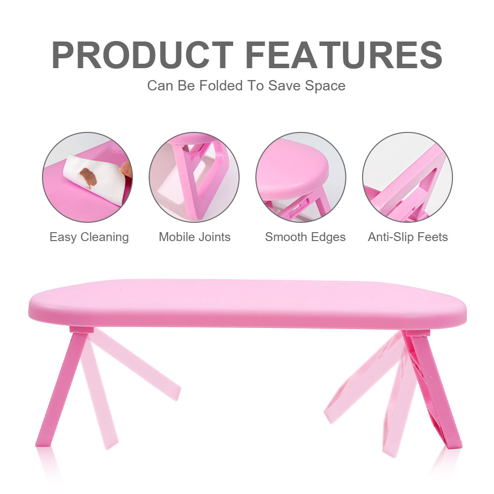 Roze/wit draagbaar ontwerp Nai - Desk Setup White recensie en prijs