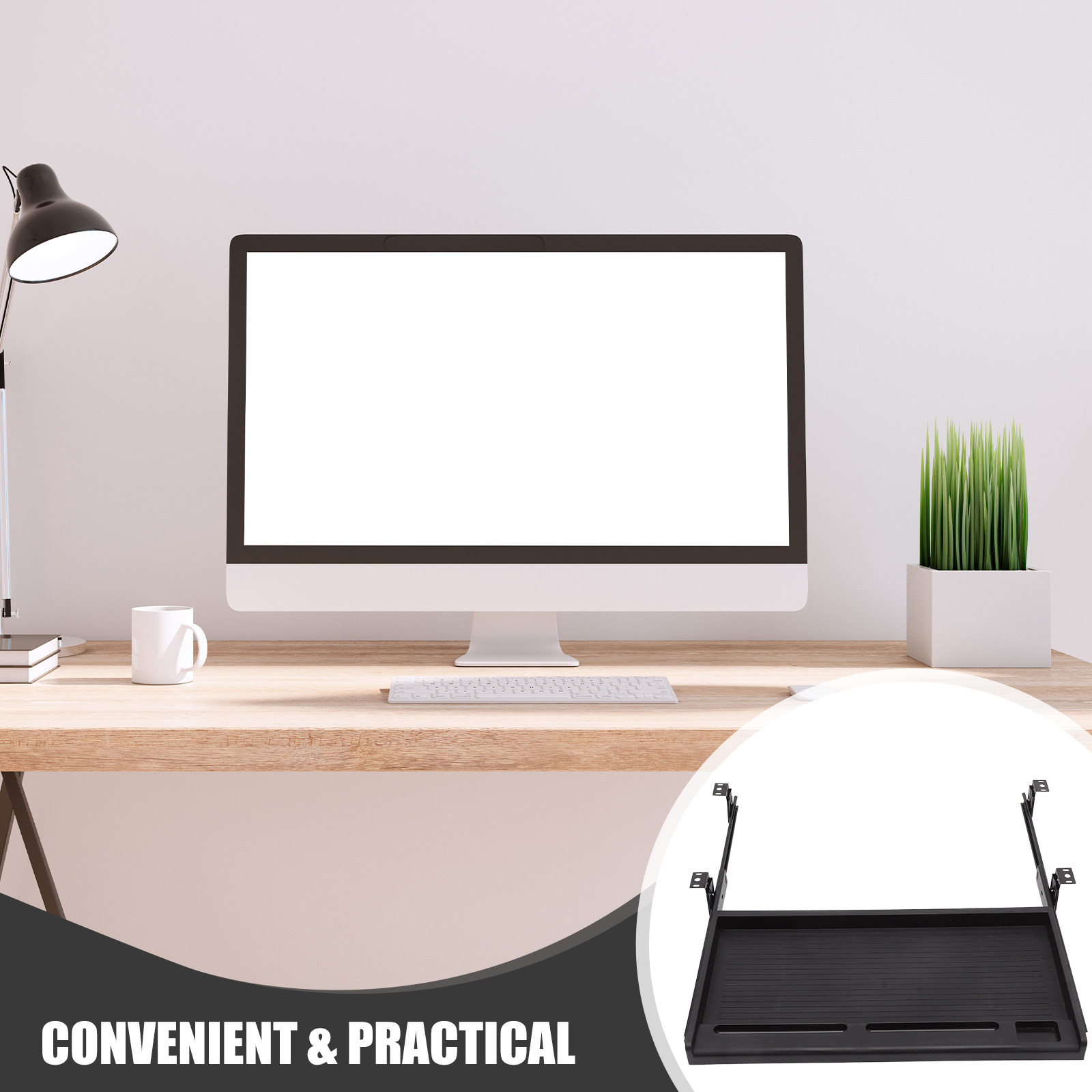 1Set toetsenbordlade onder bur - Desk Setup Ergonomics recensie en prijs