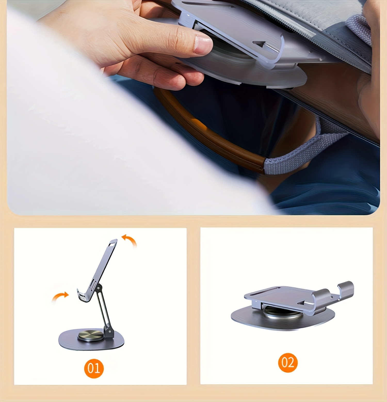 Stevige metalen opvouwbare tel - Desk Setup Gear recensie en prijs