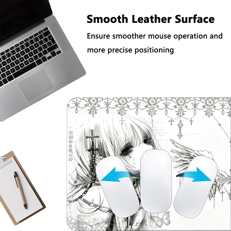 Leren muismat Zwart Wit Anime  - Desk Setup White recensie en prijs