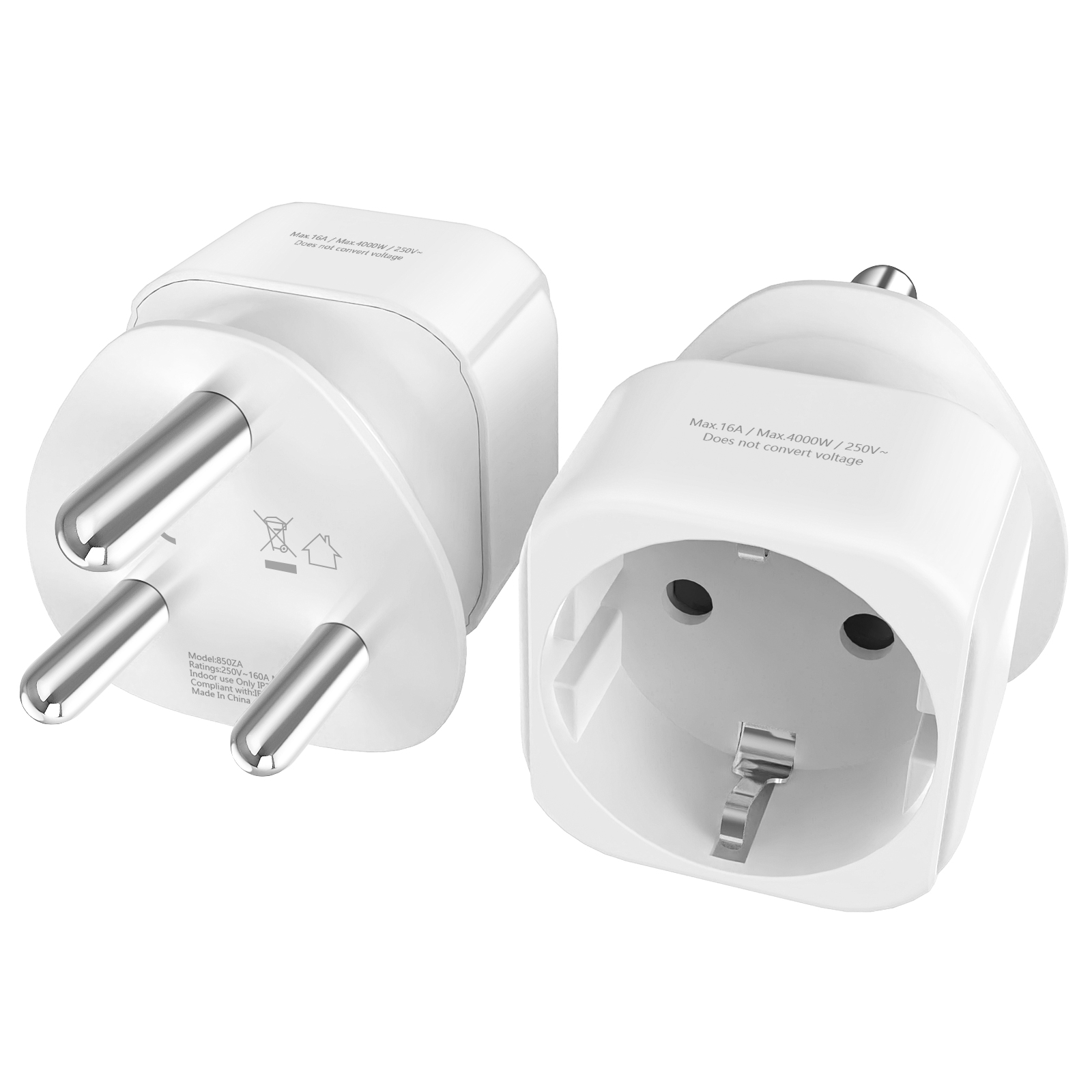 2 STKS Zuid-Afrika reisadapter - Power Strip Flat recensie en prijs