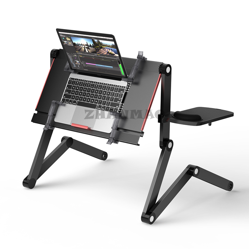Liggend plat op het bed, lapto - Desk Setup For Laptop recensie en prijs