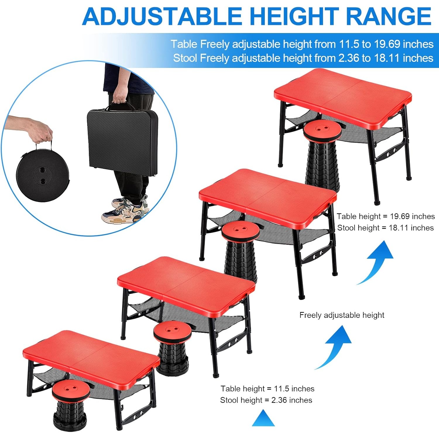 Intrekbare klaptafel en krukse - Desk Setup For Laptop recensie en prijs